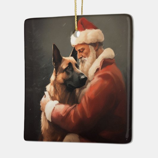 Belgisch Malinoi met Sinterklaas Feestelijke Kerst Keramisch Ornament (Links)