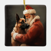Belgisch Malinoi met Sinterklaas Feestelijke Kerst Keramisch Ornament (Voorkant)