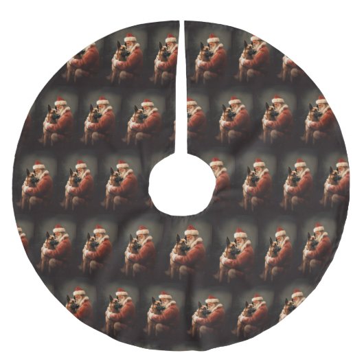 Belgisch Malinoi met Sinterklaas Feestelijke Kerst Kerstboom Rok (Voorkant)