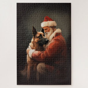 Belgisch Malinoi met Sinterklaas Feestelijke Kerst Legpuzzel