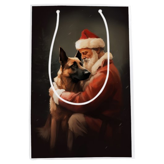 Belgisch Malinoi met Sinterklaas Feestelijke Kerst Medium Cadeauzakje (Voorkant)