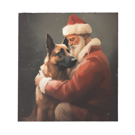 Belgisch Malinoi met Sinterklaas Feestelijke Kerst Notitieblok (Voorkant)