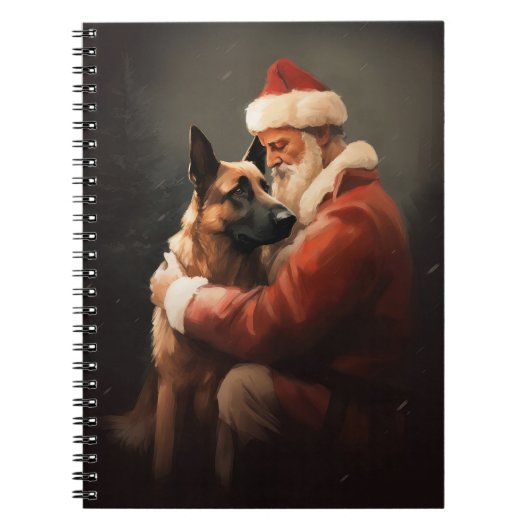 Belgisch Malinoi met Sinterklaas Feestelijke Kerst Notitieboek (Voorkant)