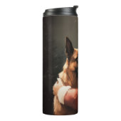 Belgisch Malinoi met Sinterklaas Feestelijke Kerst Thermosbeker (Gedraaid links)