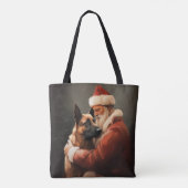 Belgisch Malinoi met Sinterklaas Feestelijke Kerst Tote Bag (Achterkant)