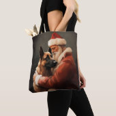 Belgisch Malinoi met Sinterklaas Feestelijke Kerst Tote Bag (Dichtbij)