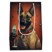 Belgisch Malinoi Nieuwjaar Medium Cadeauzakje (Achterkant)