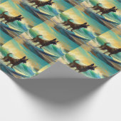 Belgisch Malinoi Strand Surfen Schilderij Cadeaupapier (Hoek)