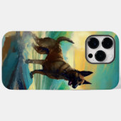 Belgisch Malinoi Strand Surfen Schilderij Case-Mate iPhone Case (Achterkant (horizontaal))