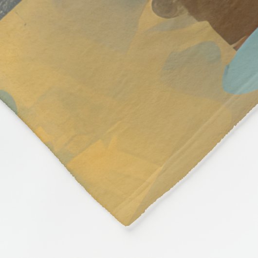 Belgisch Malinoi Strand Surfen Schilderij Fleece Deken (Hoek)