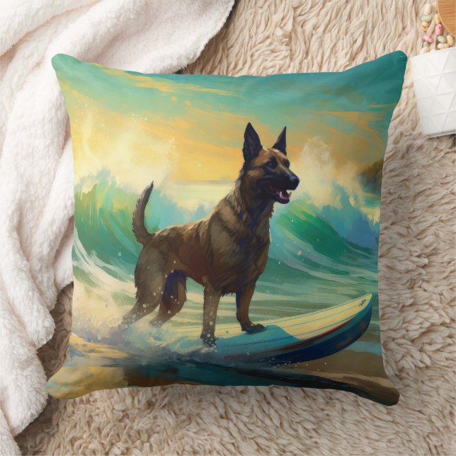 Belgisch Malinoi Strand Surfen Schilderij Kussen (Deken)