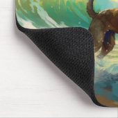 Belgisch Malinoi Strand Surfen Schilderij Muismat (Hoek)