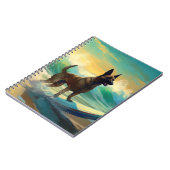 Belgisch Malinoi Strand Surfen Schilderij Notitieboek (Linkerzijde)