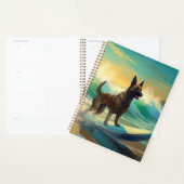 Belgisch Malinoi Strand Surfen Schilderij Planner (Display)