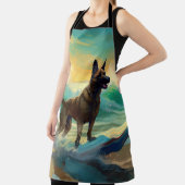 Belgisch Malinoi Strand Surfen Schilderij Schort (Insitu)