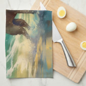 Belgisch Malinoi Strand Surfen Schilderij Theedoek (Quarter Fold)