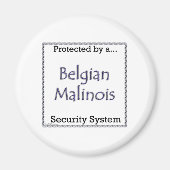 Belgisch Malinois Beveiligingssysteem - Magneet (Voorkant)