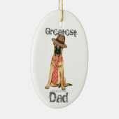 Belgisch Malinois Dad Ceramic Ornament (Rechts)