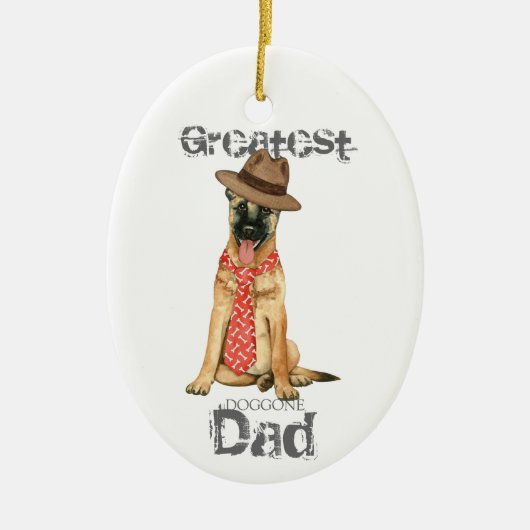 Belgisch Malinois Dad Ceramic Ornament (Voorkant)