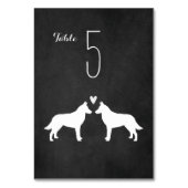 Belgisch Malinois Dog Silhouettes Weddenschap Kaart (Achterkant)