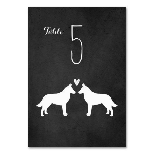 Belgisch Malinois Dog Silhouettes Weddenschap Kaart (Voorkant)