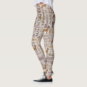 Belgisch Malinois Dog Word Art-patroon Leggings (Links)