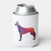 Belgisch Malinois Geometric Pattern Silhouette Pur Blikjeskoeler (Blikje Voorkant)