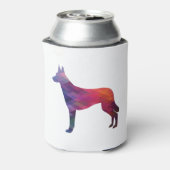 Belgisch Malinois Geometric Pattern Silhouette Pur Blikjeskoeler (Blikje Achterkant)