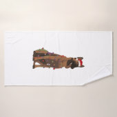 Belgisch Malinois Hondenliefhebber voor kerstverli Badhanddoek (Badhanddoek)