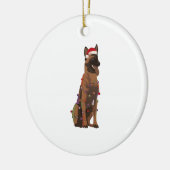 Belgisch Malinois Hondenliefhebber voor kerstverli Keramisch Ornament (Links)