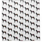 Belgisch Malinois Hondenras Bohemian Floral Saddle Douchegordijn (Voorkant)