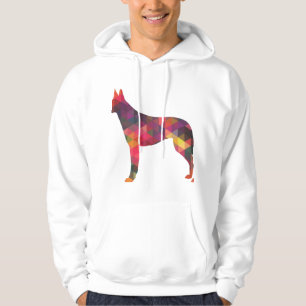 Belgisch Malinois Hondenras Geometrisch Patroon Si Hoodie
