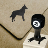 Belgisch Malinois Hondenras Silhouette Rubberstempel