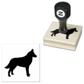 Belgisch Malinois Hondenras Silhouette Rubberstempel (Gestempeld)