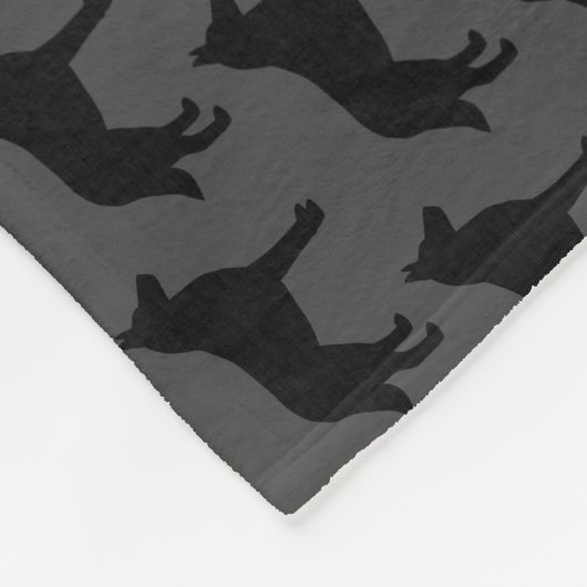 Belgisch Malinois Hondenras Silhouettes Pattern Fleece Deken (Hoek)