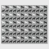 Belgisch Malinois Silhouettes Pattern Cadeaupapier (Vlak)