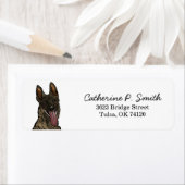 Belgisch Malinois-terugkeeradres Etiket (Insitu)