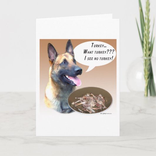 Belgisch Malinois Turkije Feestdagen Kaart (Voorkant)