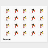 Belgisch meisje ronde sticker (Vel)