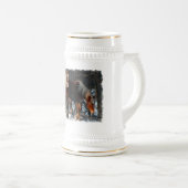 Belgisch ontwerp van paarden Beer Stein Bierpul (Voorkant rechts)