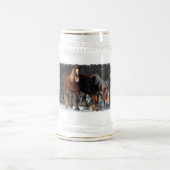 Belgisch ontwerp van paarden Beer Stein Bierpul (Center)