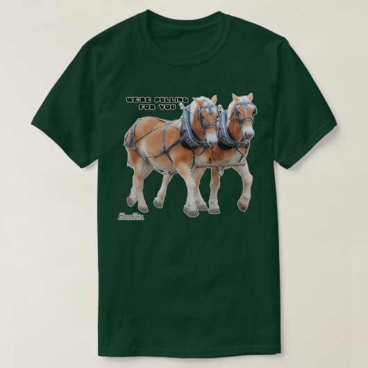 Belgisch ontwerpteam van paarden in Harness T-shirt (Design voorkant)
