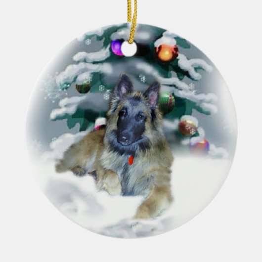 Belgisch Ornament met kerstcadeaus Tervuren (Voorkant)