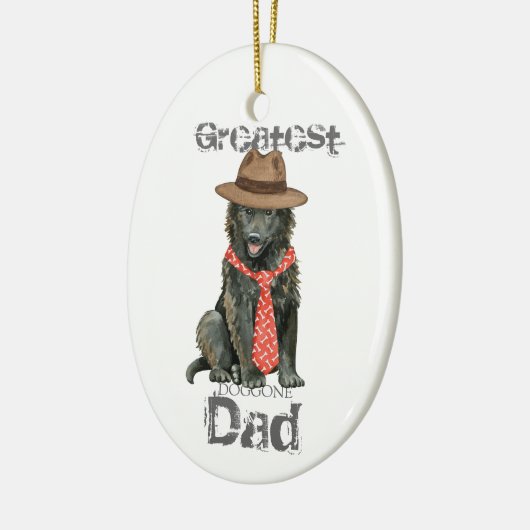 Belgisch Ornament van Sheepdog Dad Ceramic (Links)