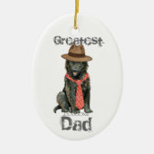 Belgisch Ornament van Sheepdog Dad Ceramic (Voorkant)