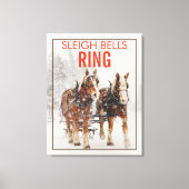Belgisch paard Sleigh Bells Ring Canvas Afdruk (Voorkant)