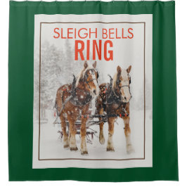 Belgisch paard Sleigh Bells Ring Douchegordijn