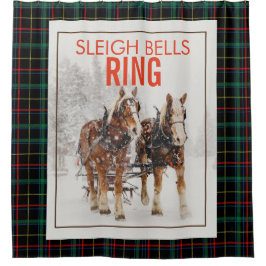 Belgisch paard Sleigh Bells Ring Douchegordijn