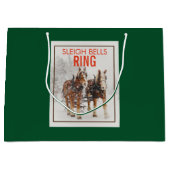 Belgisch paard Sleigh Bells Ring Groot Cadeauzakje (Voorkant)