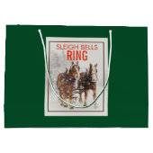 Belgisch paard Sleigh Bells Ring Groot Cadeauzakje (Achterkant)